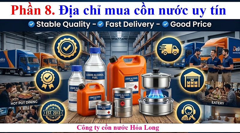 Cồn Nước Cho Bếp Cồn – Giải Pháp Nhiên Liệu An Toàn, Tiện Lợi Và Tiết Kiệm